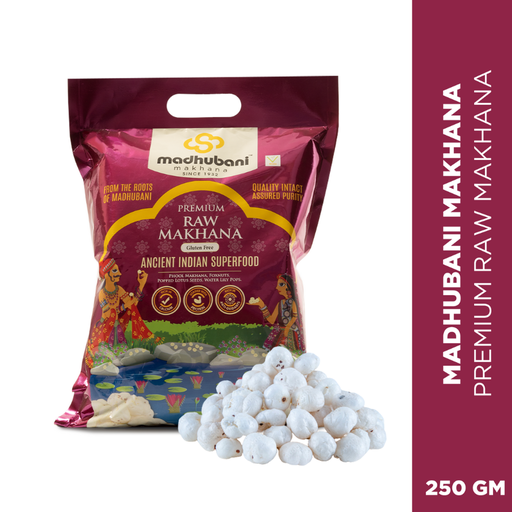 [PKS_250_P40_4A] PINK - Madhubani Makhana | Premium Raw Plain Phool Makhana | Medium to Large Size | 4+