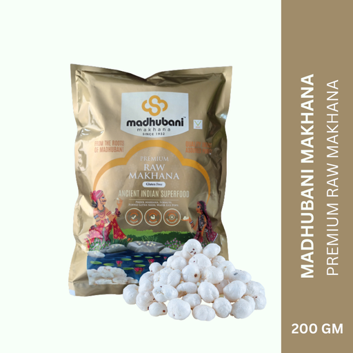 [GDG_200_PU1_6A] GOLD - Madhubani Makhana | Premium Raw Plain Phool Makhana | Large Size | 6+ 
